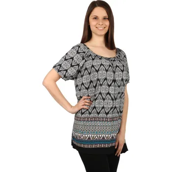 Dámské tričko TopMode Dámské volné tričko se vzorem - pro plnoštíhlé 128825