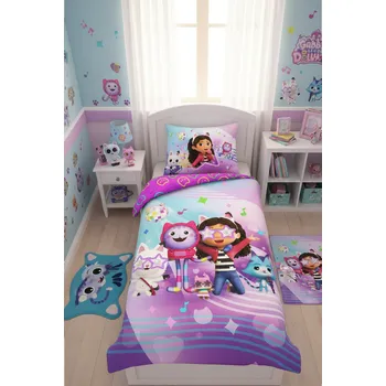 Povlečení Gábinin kouzelný domeček 140 x 200 cm zipový uzávěr