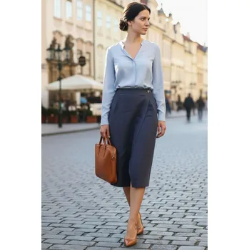 Dámská sukně Lotika Zavinovací lněná midi sukně Lotika Premium quality 706573