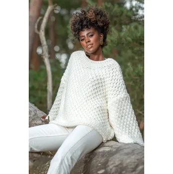 Dámský svetr TopMode Oversized svetr s výrazným vzorem 726889