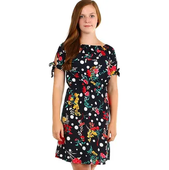 Dámské šaty TopMode Dámské krátké letní šaty s potiskem 369443