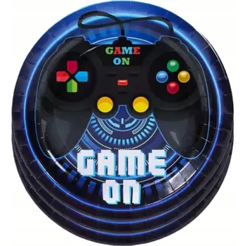 Party nádobí Papírové talířky pro Garczy Game On (10 ks)