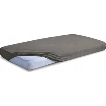 Prostěradlo Froté prostěradlo s gumou 180x200 antracitové Classic