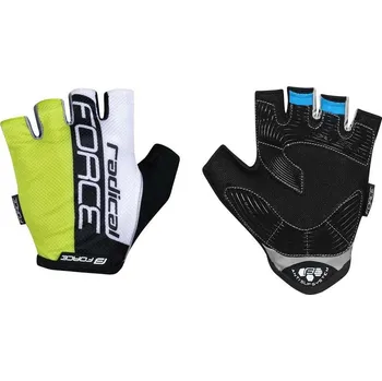 Cyklistické rukavice Force rukavice RADICAL (fluo/bílá/černá)