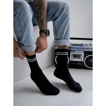 Černé módní pánské ponožky GO!