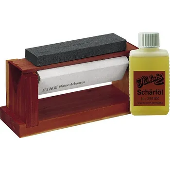 Herbertz Dřevěný stojan se 3 brusnými kameny, sada 288415