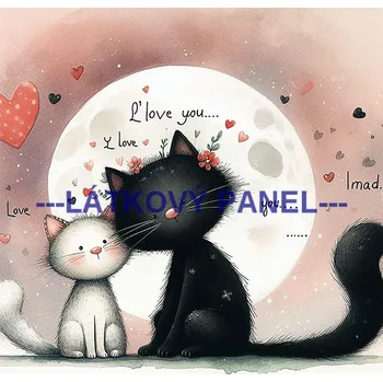 Panel kočárkovina 20 x 20 cm - Kočka - KČ-194