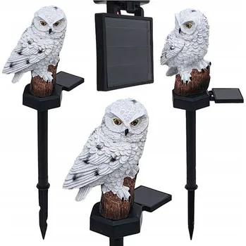 Venkovní osvětlení SOLÁRNÍ LAMPA LED SOWA EFEKT ZWIERZE PTÁK SOLÁRNÍ ZAPICHOVACÍ LAMPA VÝR VELKÝ