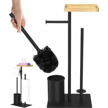 STOJAN NA TOALETNÍ PAPÍR Z NEREZOVÉ OCELI S POLIČKOU A ODNÍMATELNÝ DESIGN