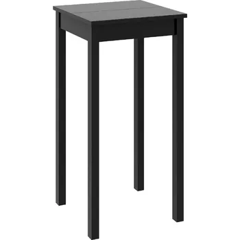 Konferenční stolek Barový stolek z MDF a borovicového dřeva 55x55x107 cm Černý