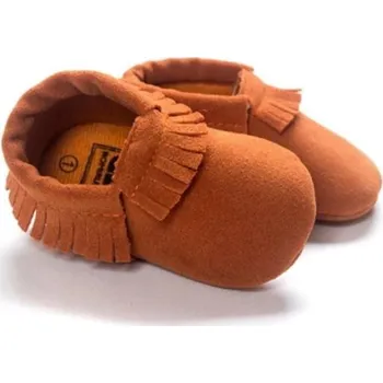 Dívčí bačkory Dětské capáčky s třásněmi oranžová 6-12 měsíců