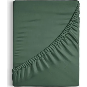 Prostěradlo Bavlněné napínací prostěradlo - tmavě zelené 140 x 200 cm