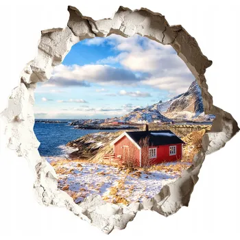 Prostěradlo Samolepící Nálepka na hladké povrchy 100x95 cm Zimní krajina