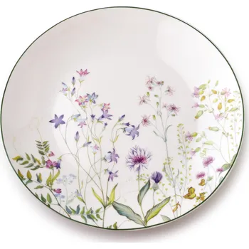 Talíř Dezertní talíř FACCIA VERDE 20 cm bílý s květinami vícebarevný