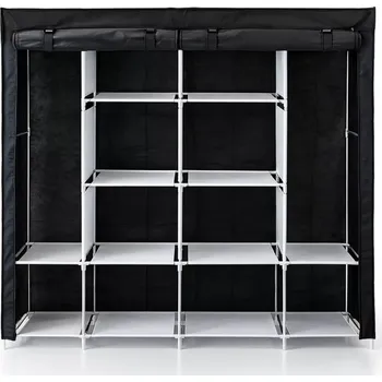 Ložnice Textilní šatní skříň XXL černá