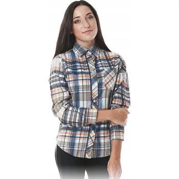 Dámská košile Reis dámská košile s dlouhým rukávem, kostkovaná, vícebarevná KFL, velikost XXL