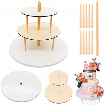 Podložka pod dort Patrový Stojan na dort 3-patrový 30 cm 18 cm 12 cm Silná