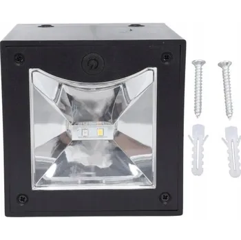 Venkovní osvětlení Solární lampa nástěnná IP67 – venkovní osvětlení do zahrady, černá