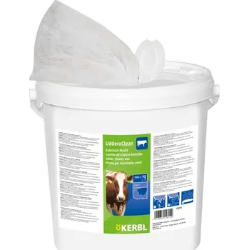 Vlhčené utěrky na vemena KERBL 15815 UDDEROCLEAN 20x20 cm, 1000 útržků, kbelík s víkem