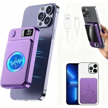 Powerbanka Powerbanka 10000mAh MagSafe + kabel Lightning + Type-C pro iPhone / AirPods