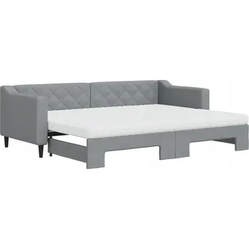 Pohovka Rozkládací pohovka s funkcí spaní, světle šedá, 223 x 90 x 67 cm