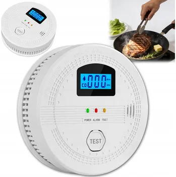 Zabezpečovací technika Detektor Oxidu Uhelnatého CO Oxidu Uhelnatého LCD Detektor senzoru Bezdrátový detektor