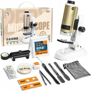 Mikroskop VZDĚLÁVACÍ MIKROSKOP PRO DĚTI SADA DIGITÁLNÍ LED SVĚTLO