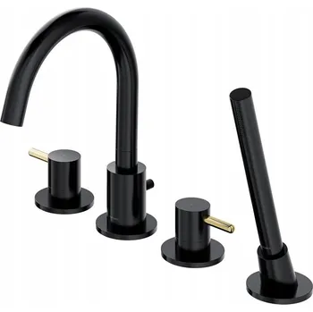 Vodovodní baterie Dvouúchytová vanová a sprchová baterie na okraj vany Omnires černá