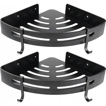 police Sada 2 kusů polic do koupelny, sprchy nebo kuchyně, loft styl