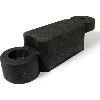 Zahradní obrubník Černý plastový silniční obrubník RePVC - 58 x 16 x 15,8 cm