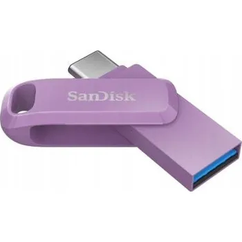 USB flash disk Flash disk SanDisk Dual Drive Go 64 GB USB 2.0, USB 3.0, USB 3.1 typ C, USB 3.2 fialový