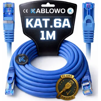 Síťový kabel LAN kabel síťový RJ45 CCA Ethernet CAT 6A S/FTP 1M LANBERG