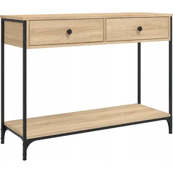 Konferenční stolek Konzolový stolek dub sonoma 100 x 34,5 x 75 cm s kovovým rámem