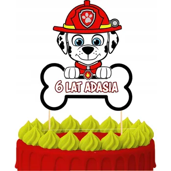 Obraz ZÁPICH DO DORTU Narozeninový sto let MARSHALL Tlapková patrola POSTAVY TOPPERY