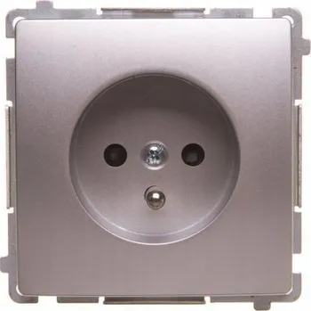 Elektrická zásuvka Elektrická Zásuvka nástěnná Kontakt-simon stříbrná