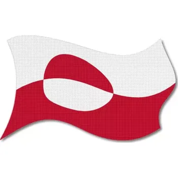 Vlajka Pelisport Grónská vlajka vlající