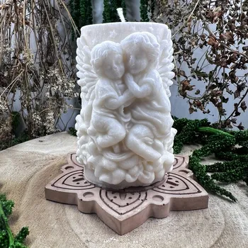 Svíčka Přírodní andělská svíce - bílá