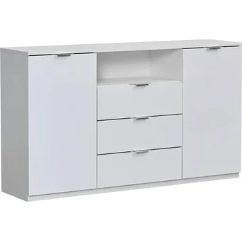 Komoda Komoda dvoudvéřová bílá/bílá lesk ROMA 150-EL