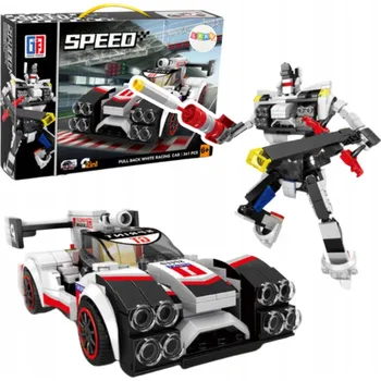 ostatní stavebnice STAVEBNICE SPORTOVNÍ AUTO ZÁVODNÍ ROBOT 2V1 SADA 341 DÍLKŮ