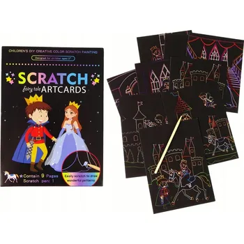 omalovánky ŠKRABADLO OBRÁZKOVÁ KNIHA PRO DĚTI KREATIVNÍ SADA POHÁDKOVÉ KRÁLOVSTVÍ