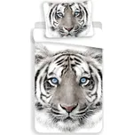 Jerry Fabrics Bavlněné povlečení 140x200 + 70x90 cm - Bílý tygr