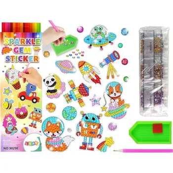 kreativní sada DIAMANTOVÁ VÝŠIVKA PRO DĚTI KREATIVNÍ SADA MOZAIKA SAMOLEPKY OBRÁZKOVÁ SKLÁDANKA