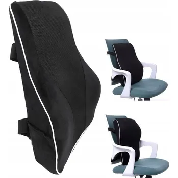 Polštář ORTOPEDICKÝ POLŠTÁŘ BEDERNÍ PODPORA ZAD PRO KŘESLO PAMĚŤOVÁ PĚNA