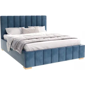 Postel Čalouněná postel AUSTIN 90x200 cm Tyrkysová Trinity s úložným prostorem kovový rošt