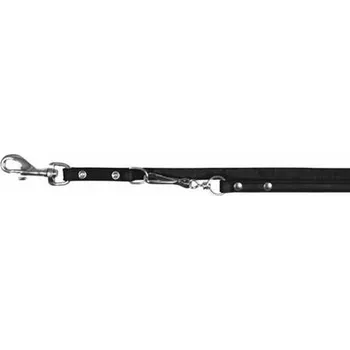 Vodítko pro psa Trixie Vodítko přepínací kožené M-L 2,00 m/18 mm, černé - DOPRODEJ