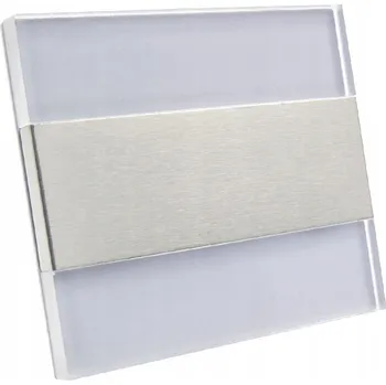 Nástěnné svítidlo LED schodišťové svítidlo STŘÍBRNÉ fi60 12V barva světla STUDENÁ