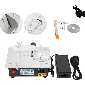 Stolní pila MODELÁŘSKÁ STOLNÍ PILA 96W KOTOUČ 63MM SADA S PŘÍSLUŠENSTVÍM A NAPÁJECÍM ZDROJEM