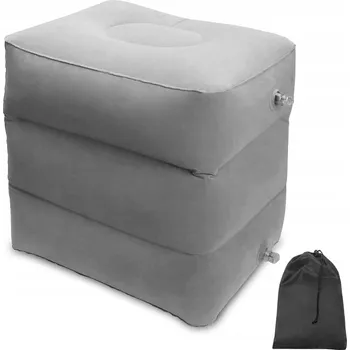 Taburet NAFUKOVACÍ TABURET 3 VÝŠKY 15, 30, 45 CM ŠEDÝ S CESTOVNÍM OBALEM