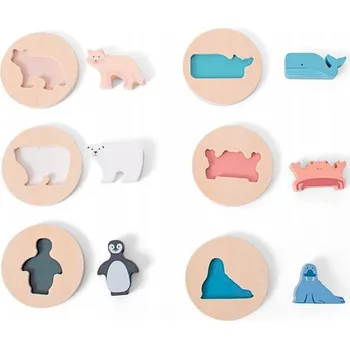 Dřevěná hračka Vkládačka BS Toys Shape dřevěná obrysová 12 ks