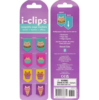 Záložka Magnetická záložka Kočky Kawaii 180x64 mm Peter Pauper Press